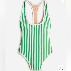 J. Crew Racerback one-piece swimsuit in stripe